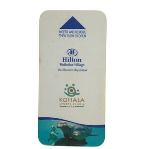 Hilton Hotel Waikoloa Village Hawaii Big Island Photo Room Key Collectible